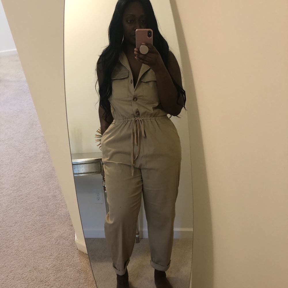 Khaki jumpsuit